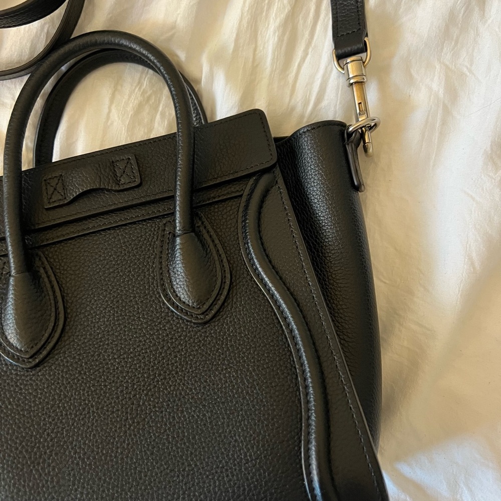 Celine Nano Luggage Black Pebble Leather - Picture 6 of 15